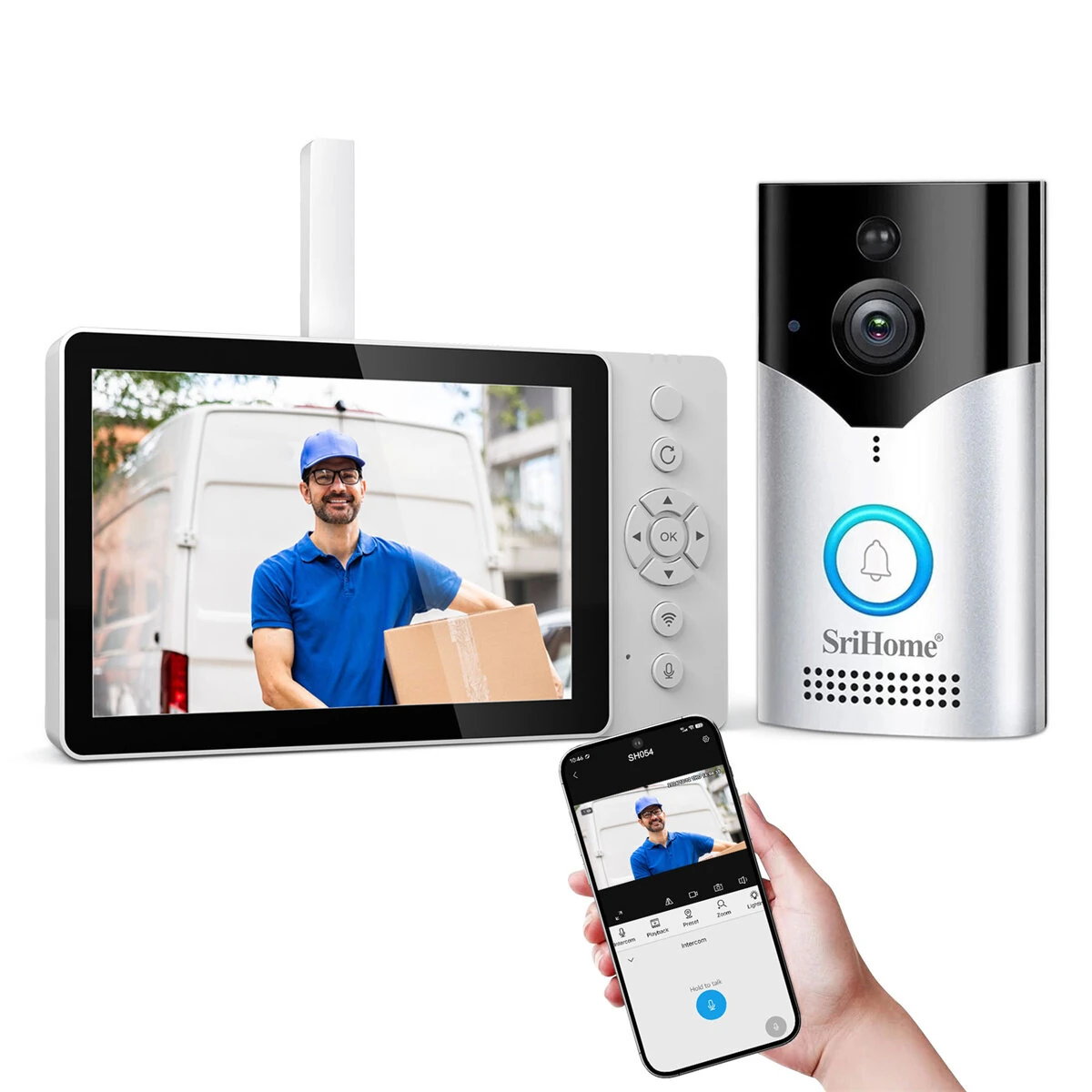SriHome SH054 DH002 4MP WiFi Video Intercom με Γωνία 120°, Νυχτερινή Όραση & PIR στα 83,00€ από το Banggood!