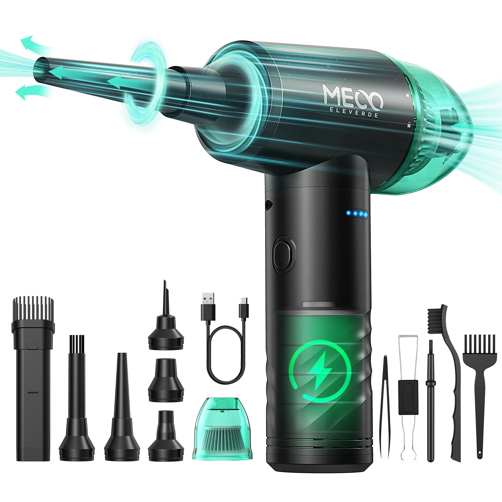 MECO ELEVERDE ME CR1: 4 σε 1 Ηλεκτρικό Σπρέι Αέρα & Σκουπάκι 90000RPM στα 20,70€ από το Banggood