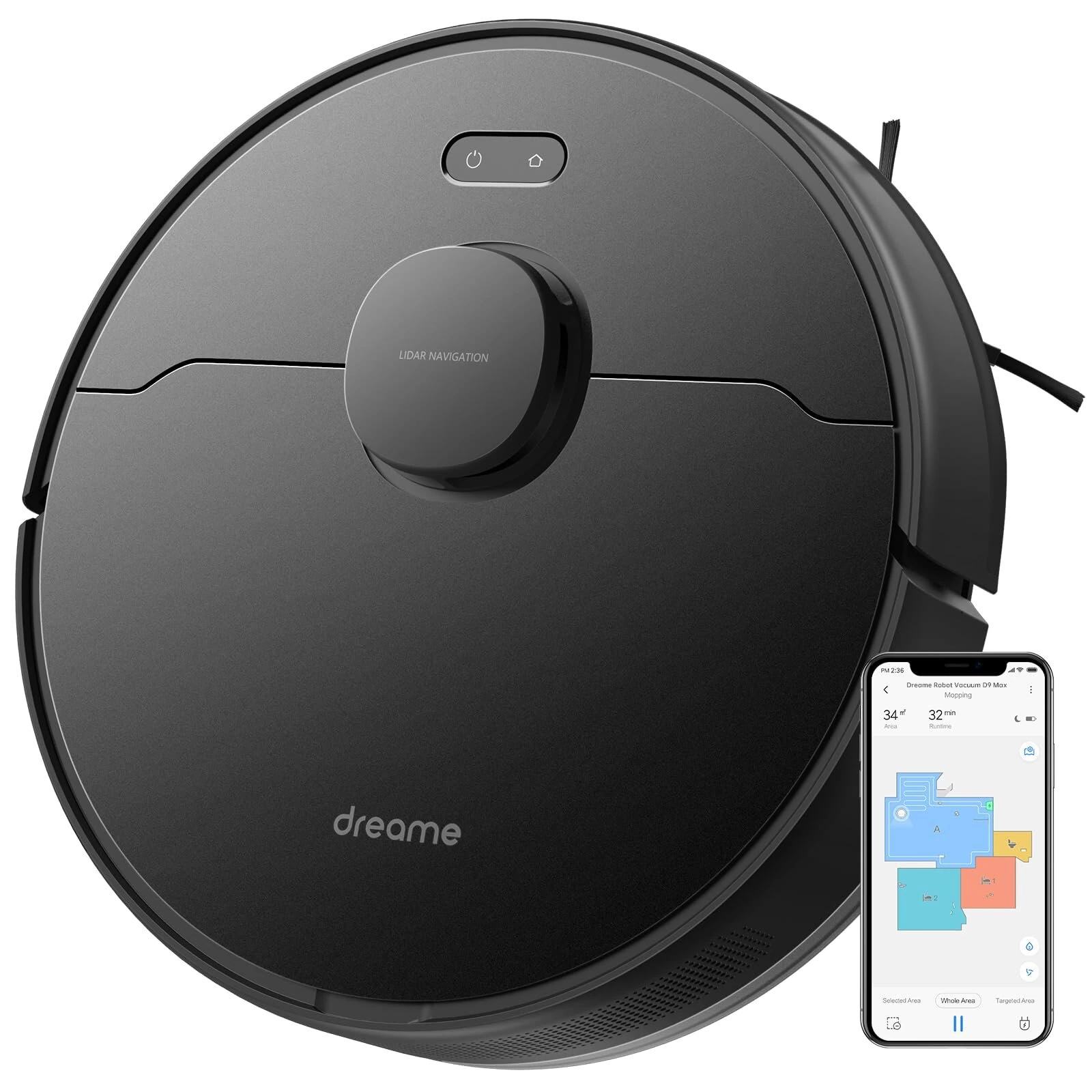 Dreame D9 Max: Ρομποτική Σκούπα & Σφουγγαρίστρα 2-σε-1, 4000Pa, με Lidar! Από το Banggood στα 194,80€!