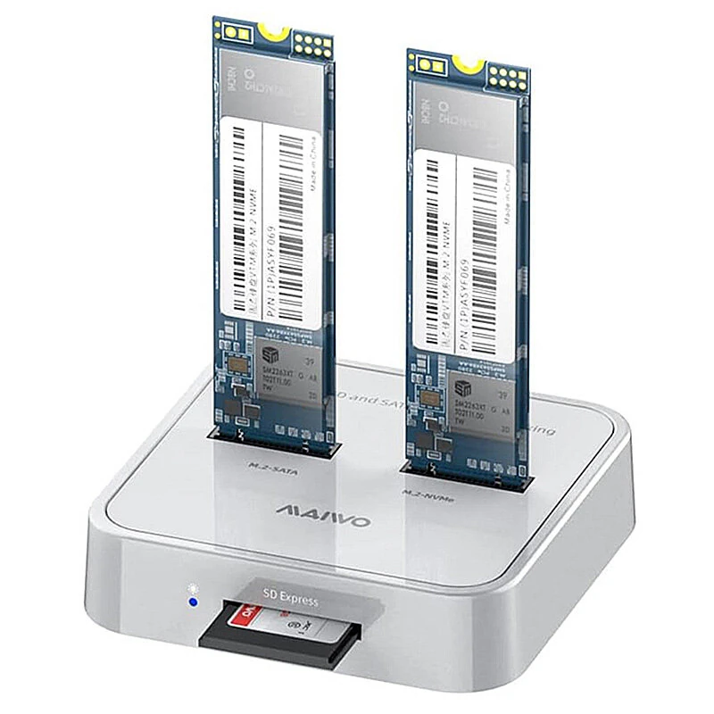 MAIWO K3016SD Dual Bay SSD Docking Station M.2 NVMe/SATA 10Gbps με θύρα SD Express 7.0/7.1 στα 44,00€ από Banggood!
