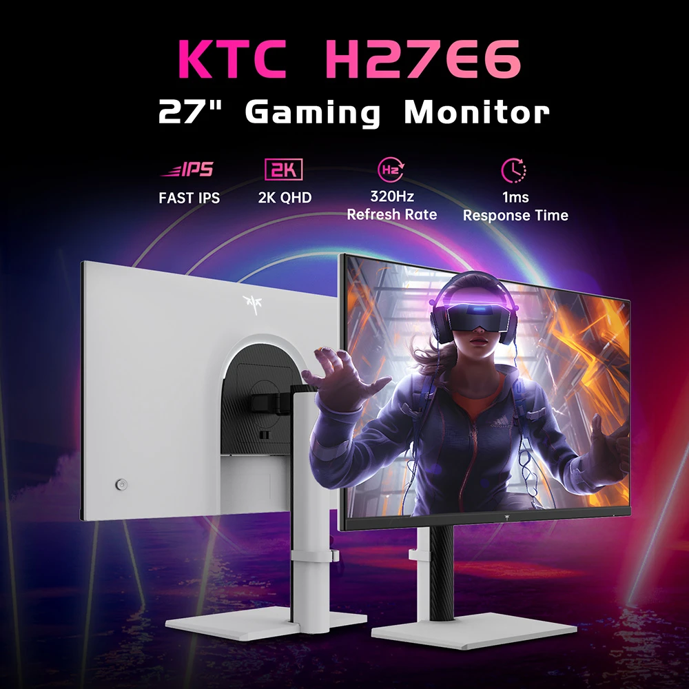 KTC H27E6 27" QHD Gaming Monitor: 320Hz, Fast IPS & HDR 400 μόνο 220,00€ στο Geekbuying!