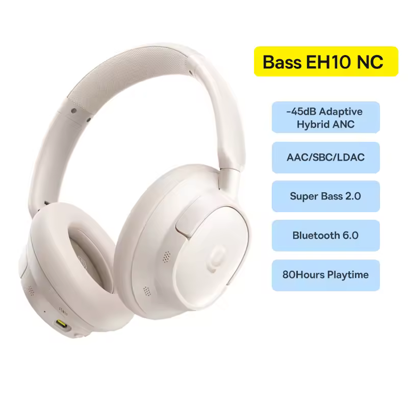 Baseus Bass EH10 NC: Ασύρματα Ακουστικά με Ακύρωση Θορύβου 45dB & Χωρικό Ήχο, Μόνο 36,10€ στο AliExpress!
