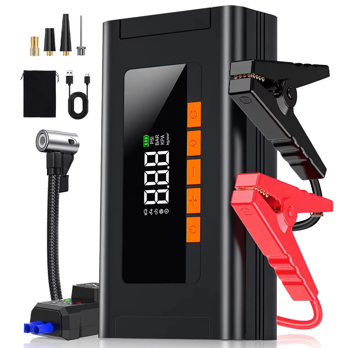 Εκκινητής Μπαταρίας 12V με Αεροσυμπιεστή 150PSI & Power Bank | Φορητή Δύναμη για το Όχημά σας στα 46€ από Banggood!