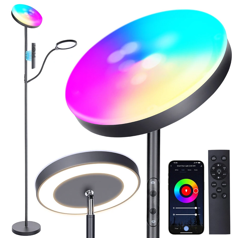 BlitzWill BWL-FL6: Έξυπνο RGB Φωτιστικό Δαπέδου 36W με Διπλή Κεφαλή στα 50,80€ από το Banggood!
