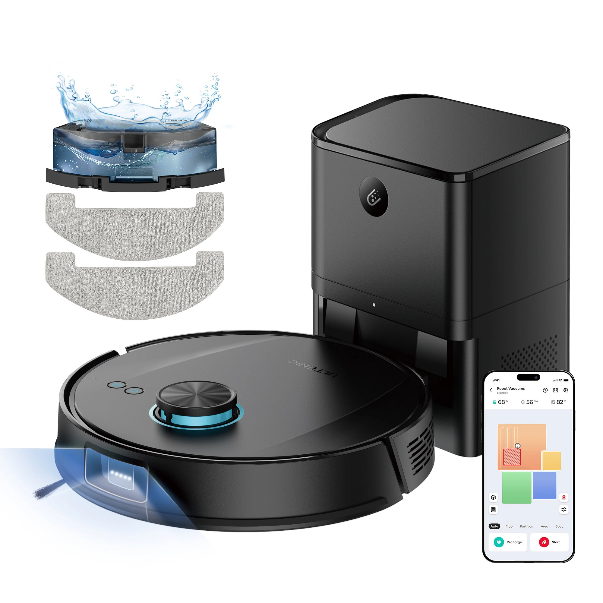 Ultenic T20 Pro Robot Vacuum & Σφουγγαρίστρα (8000Pa, 3.5L Σταθμός, AI Laser) στα 204,99€ από Banggood!