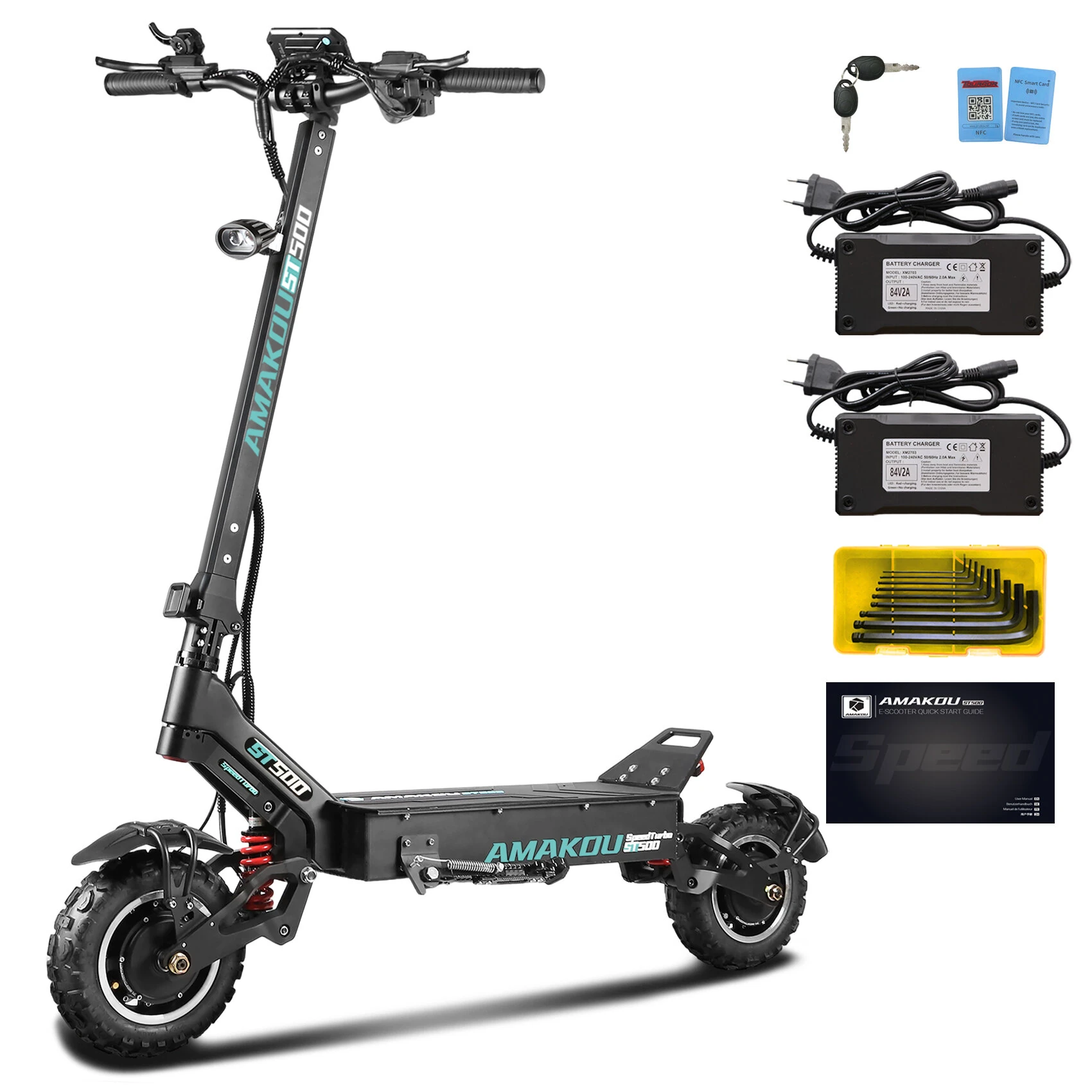 AMAKOU ST500 TOURSOR X7: Ηλεκτρικό σκούτερ 4500W, 120χλμ αυτονομία, 11" εκτός δρόμου! Από Banggood!
