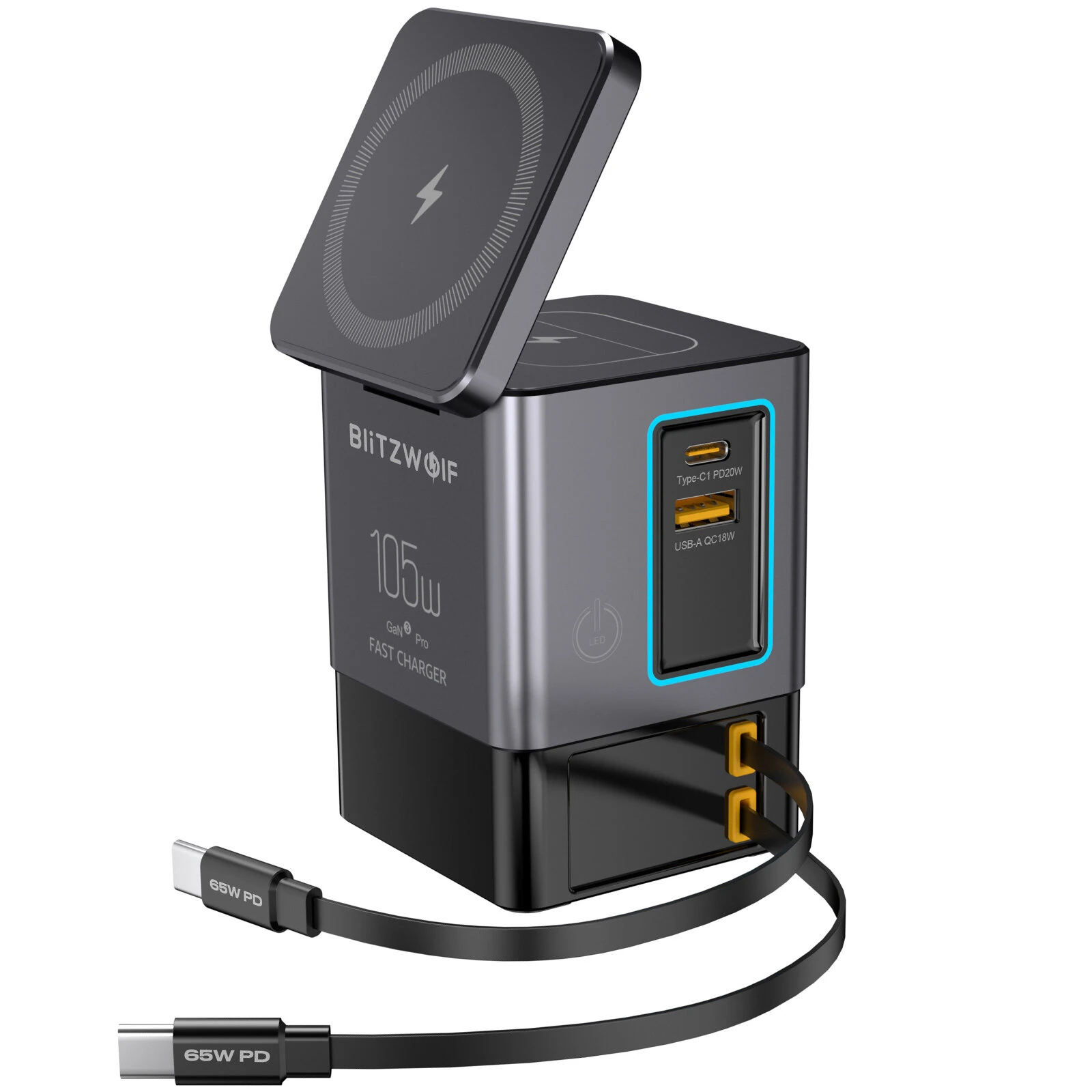 Blitzwolf BW i116 Max 105W: Ο απόλυτος φορτιστής 6-σε-1 με GaN και ασύρματη φόρτιση στα 32,50€ από το Banggood