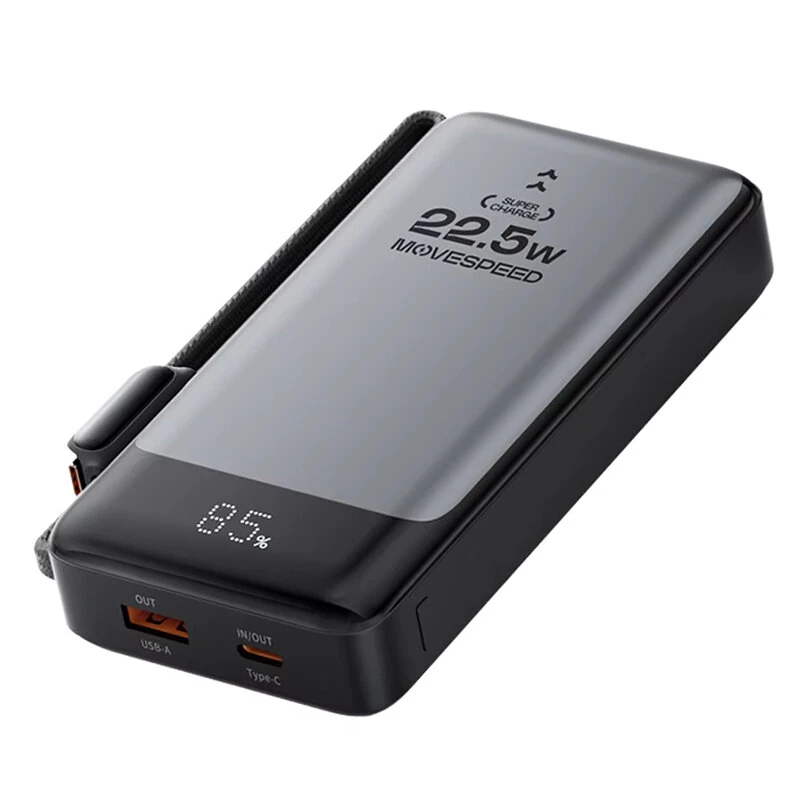 MOVESPEED MSP17: Power Bank 10000mAh με PD22.5W, ενσωματωμένο καλώδιο και οθόνη στα 33,00€ από το Banggood!